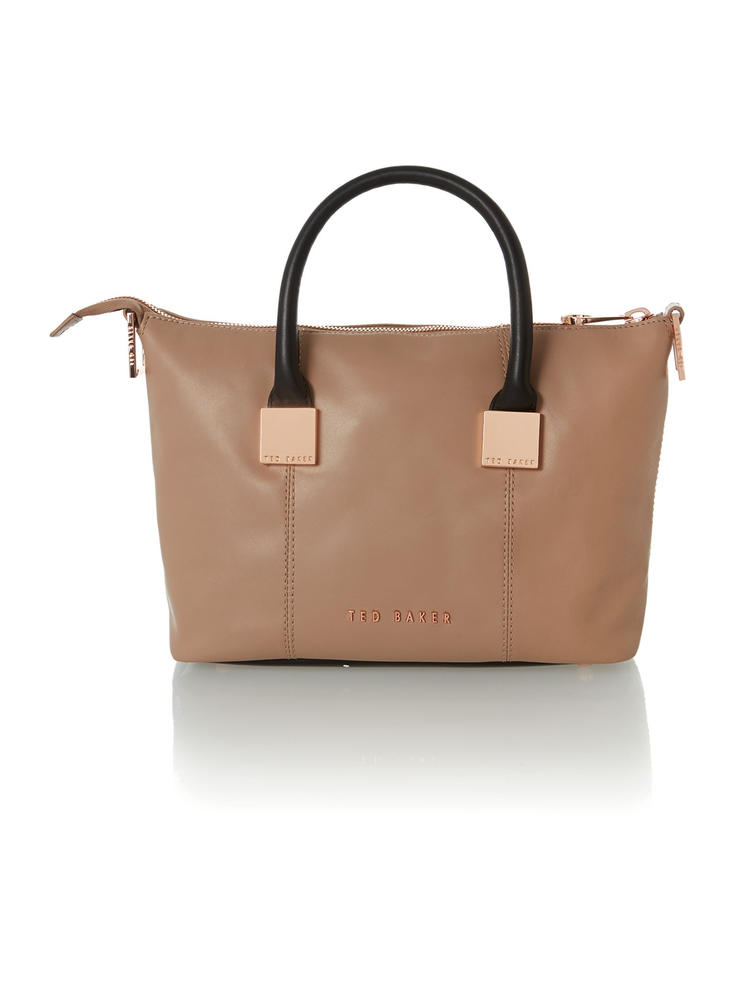 Ted baker Neutral Colourblock Small Square Tote Bag in Gray Lyst