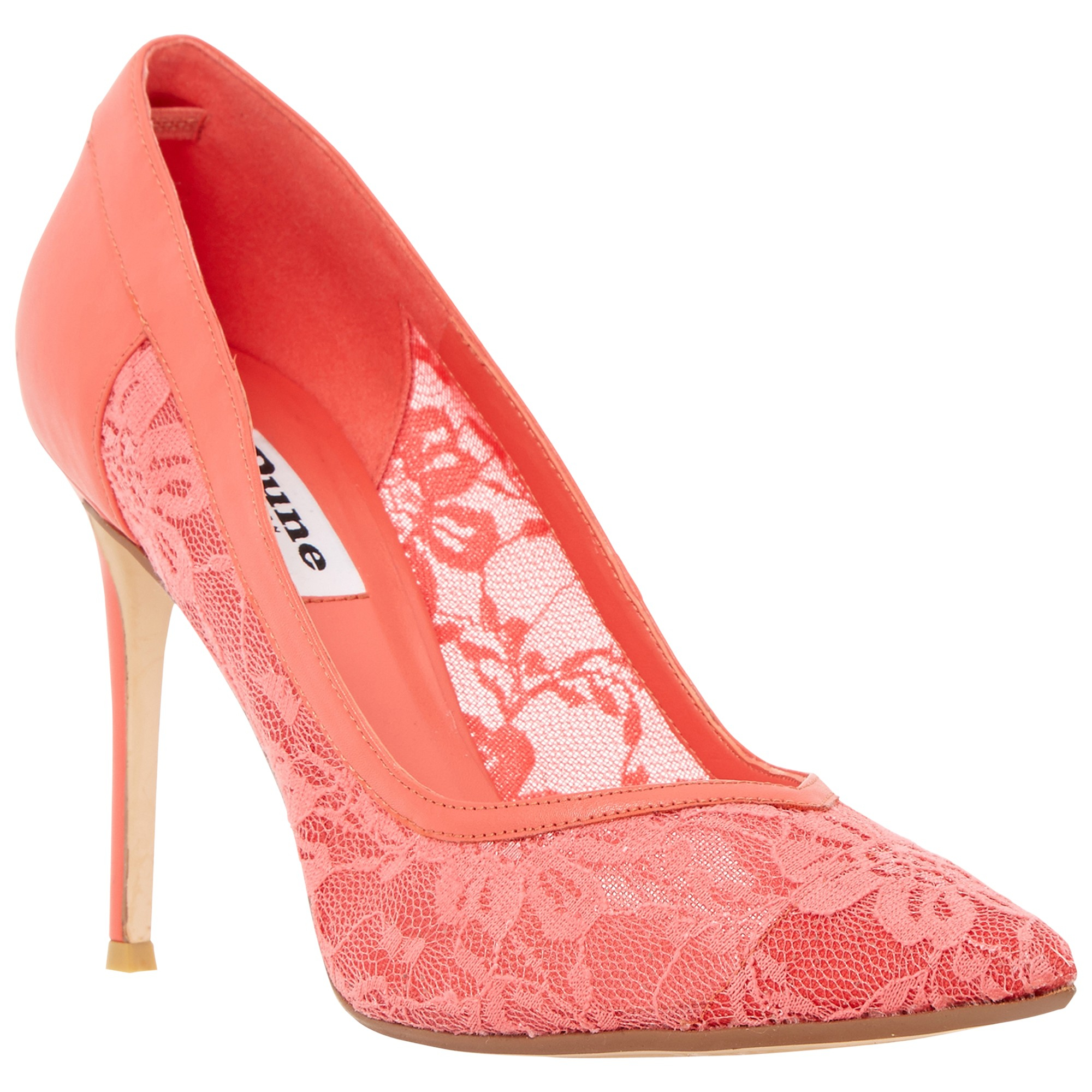 Dune Buffie Lace Court Shoes in Pink - Lyst
