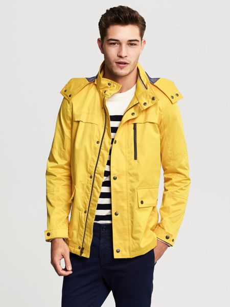 Banana Republic Yellow Convertible Hood Jacket in Yellow for Men ...