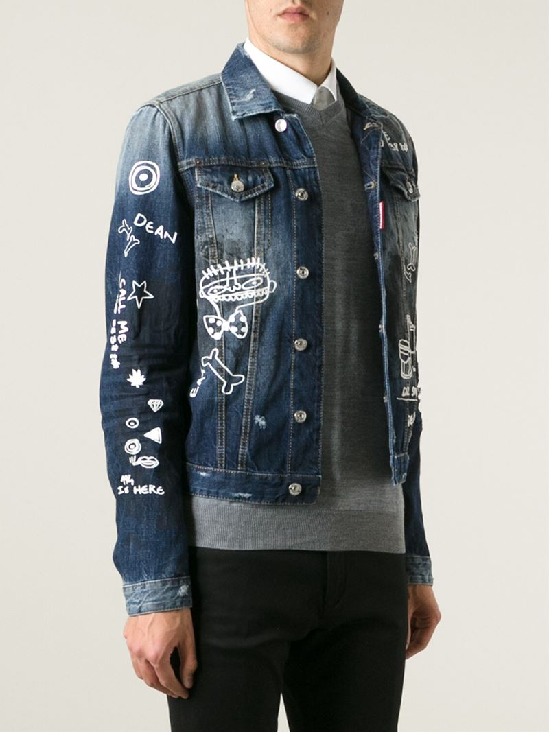 painted denim jacket
