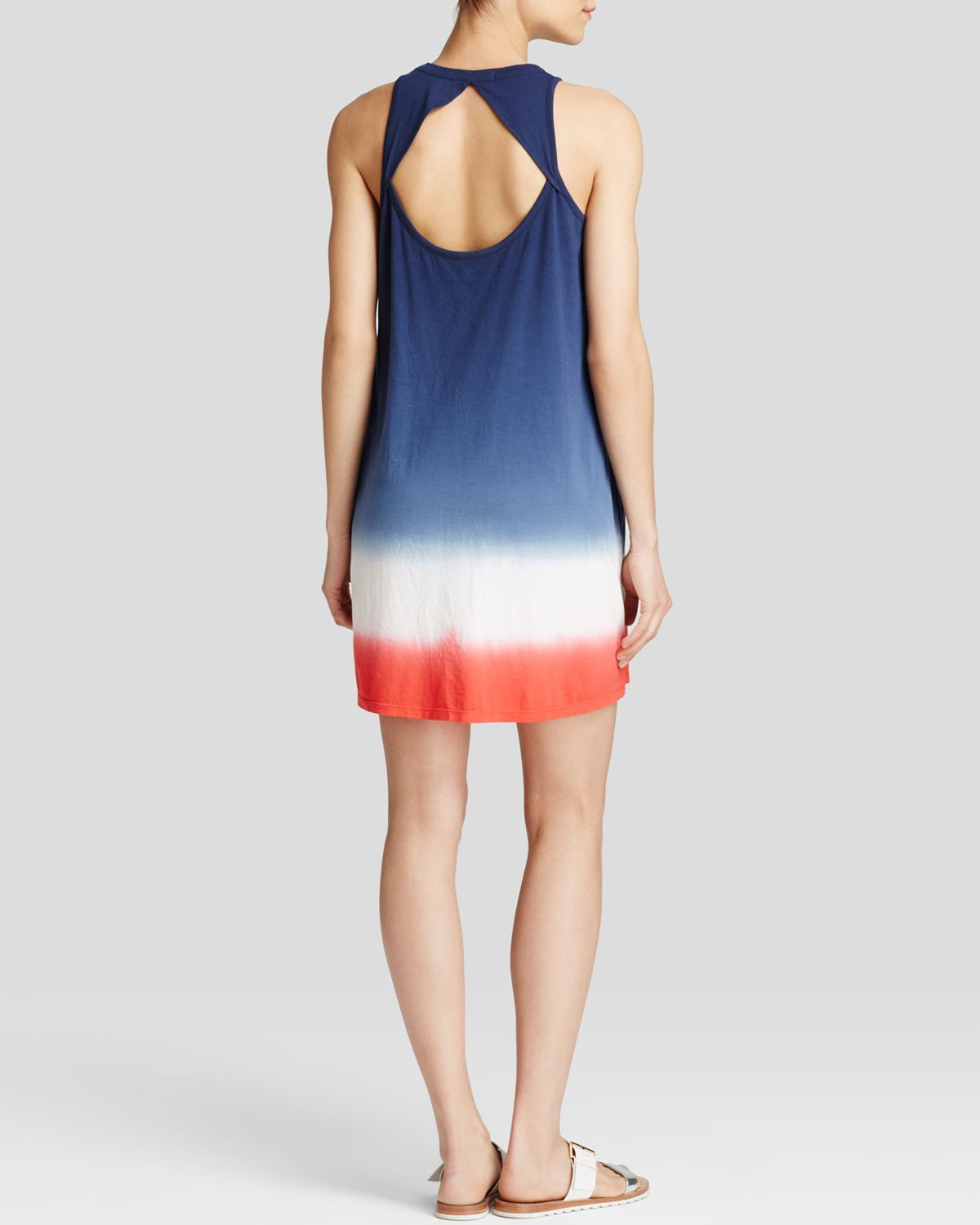 Alternative Apparel Dress Patriotic Dip Dye in Blue (United Dip Dye