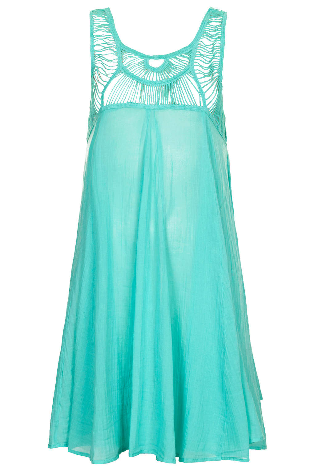 Topshop Lace Top Sundress in Green | Lyst