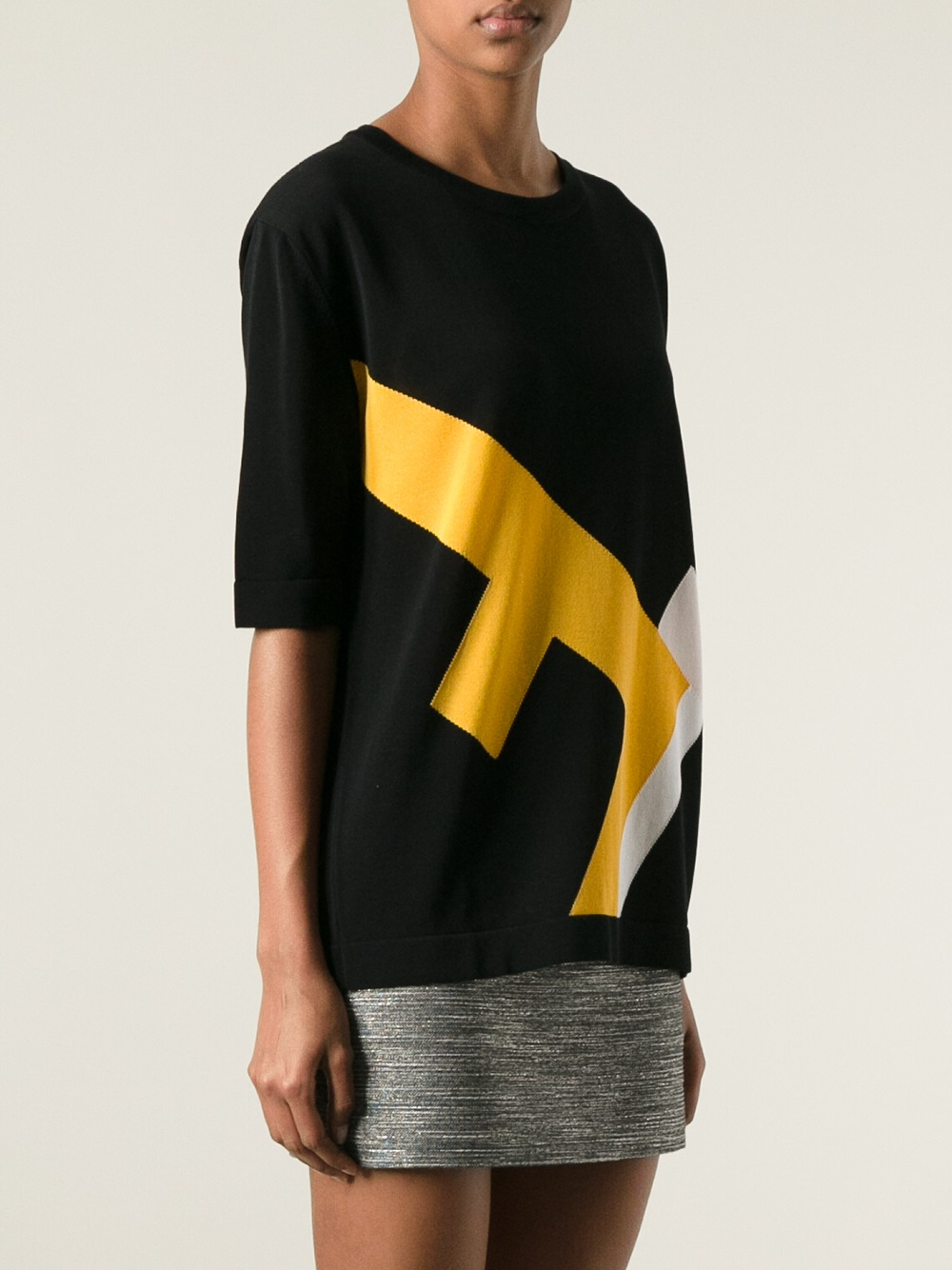 fendi t shirt yellow