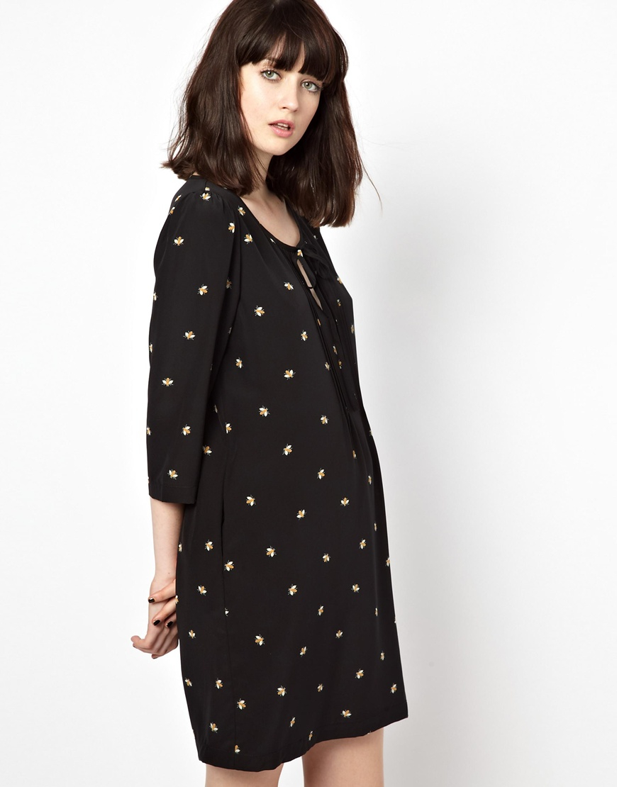 Lyst - Boutique By Jaeger Dress In Bee Print in Black