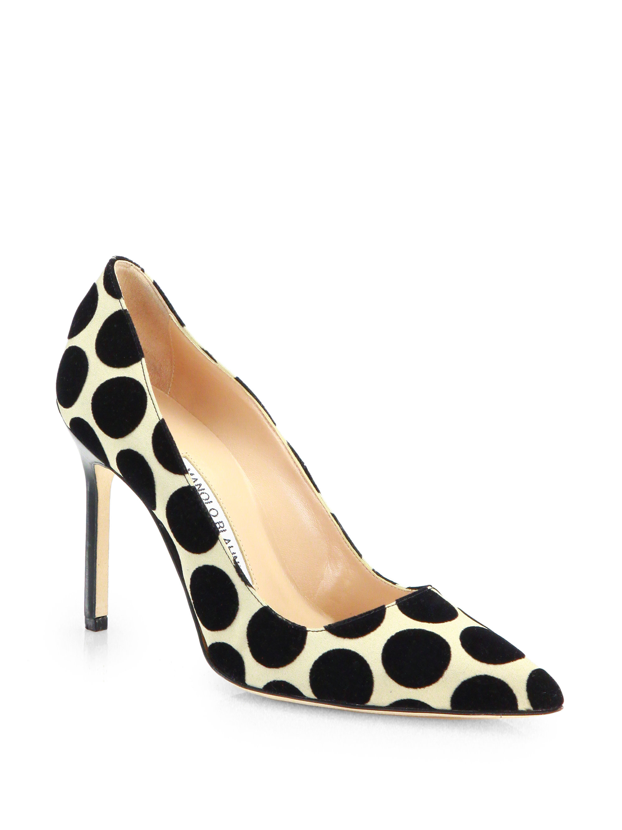 manolo blahnik polka dot