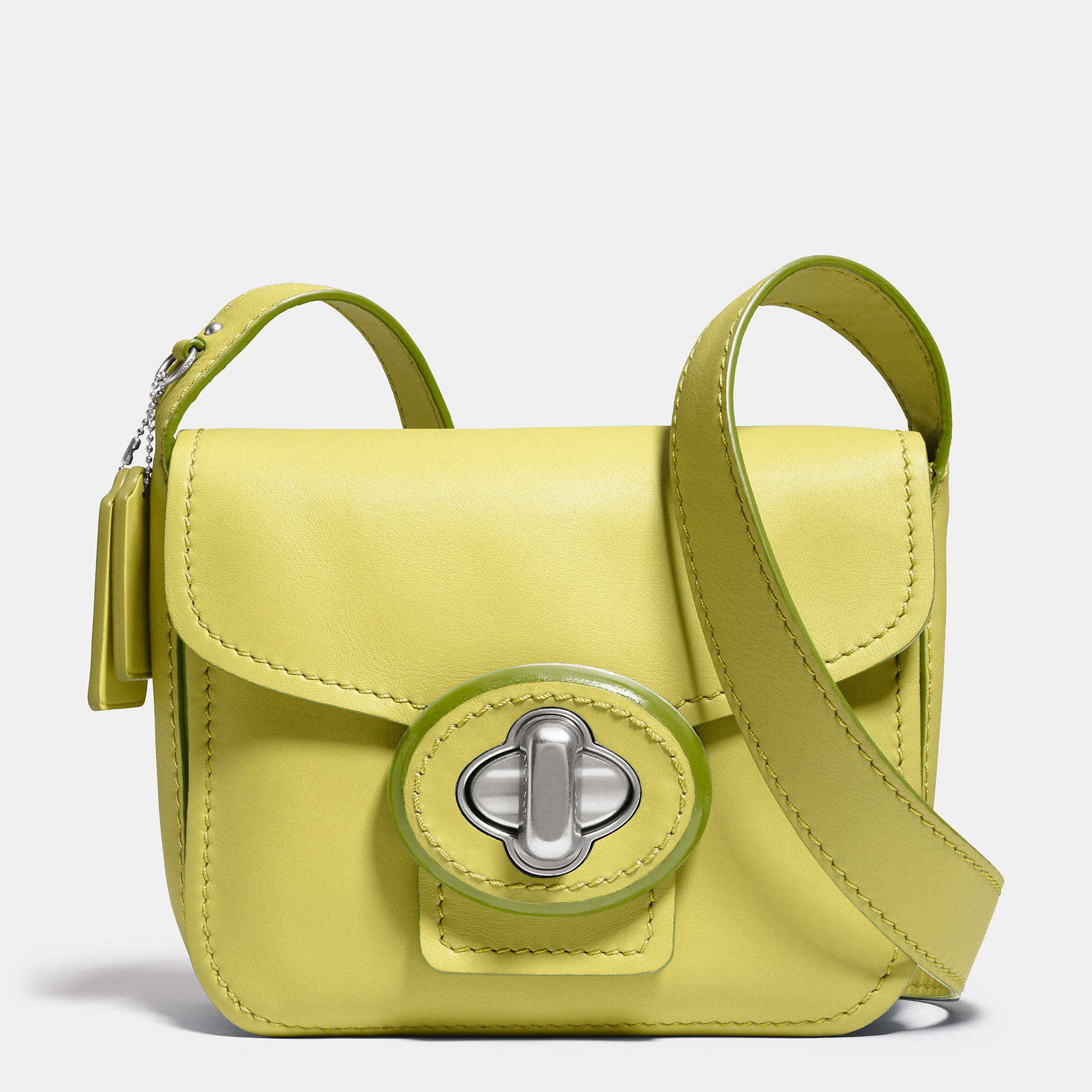 yellow coach shoulder bag