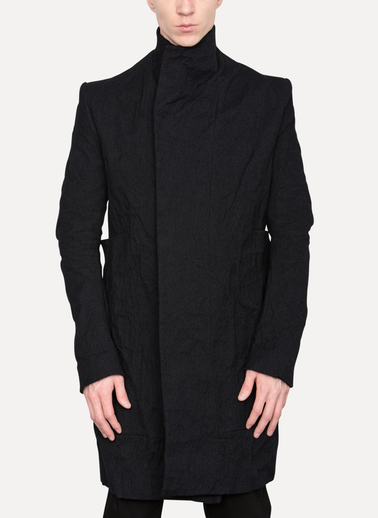 Lyst - Obscur Aluminum/wool Coat in Black for Men