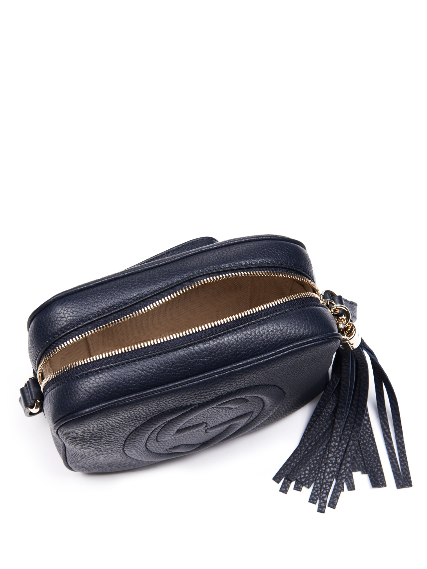 Gucci Soho Leather Cross-body Bag in Navy (Black) - Lyst