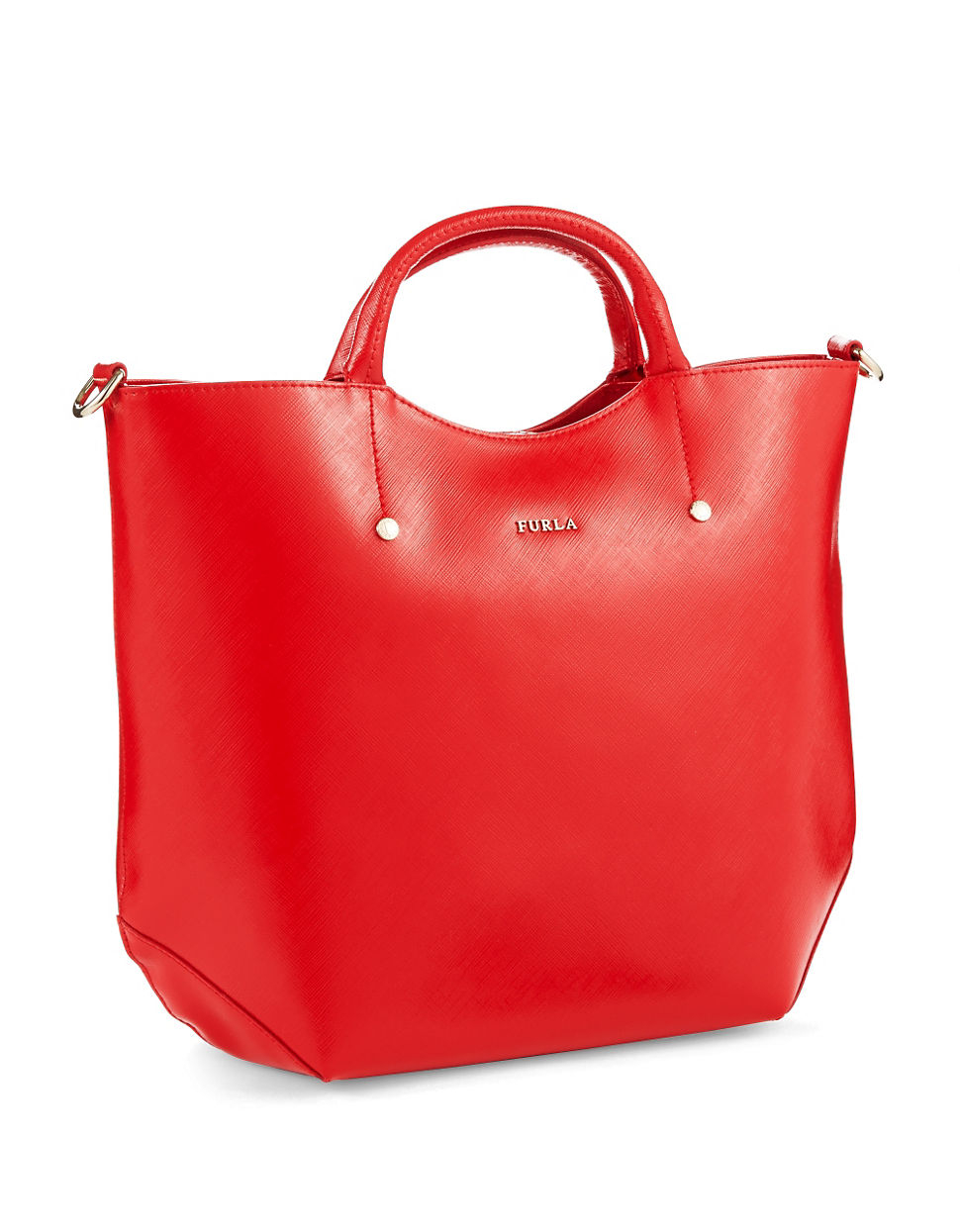 Furla Alissa Leather Tote Bag in Red - Lyst