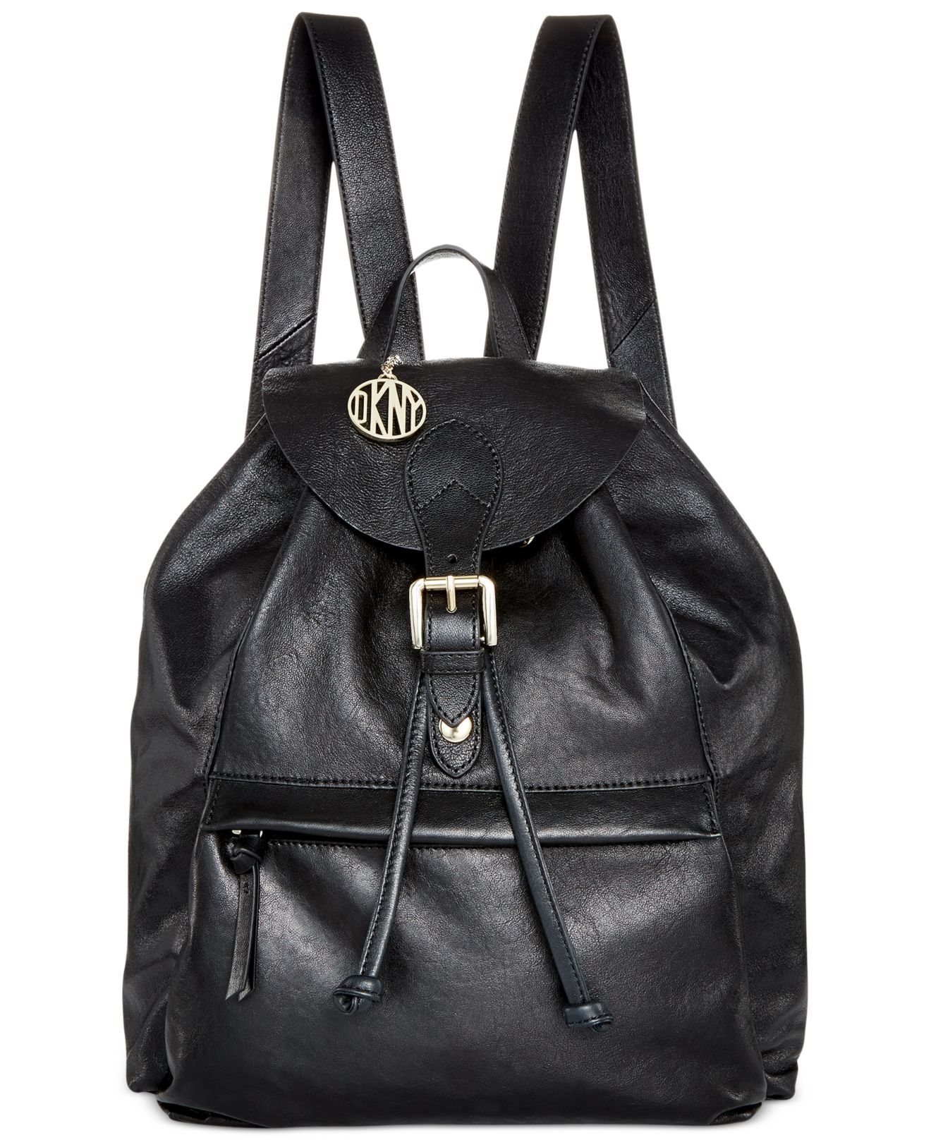Dkny Lamb Leather Backpack in Black Lyst