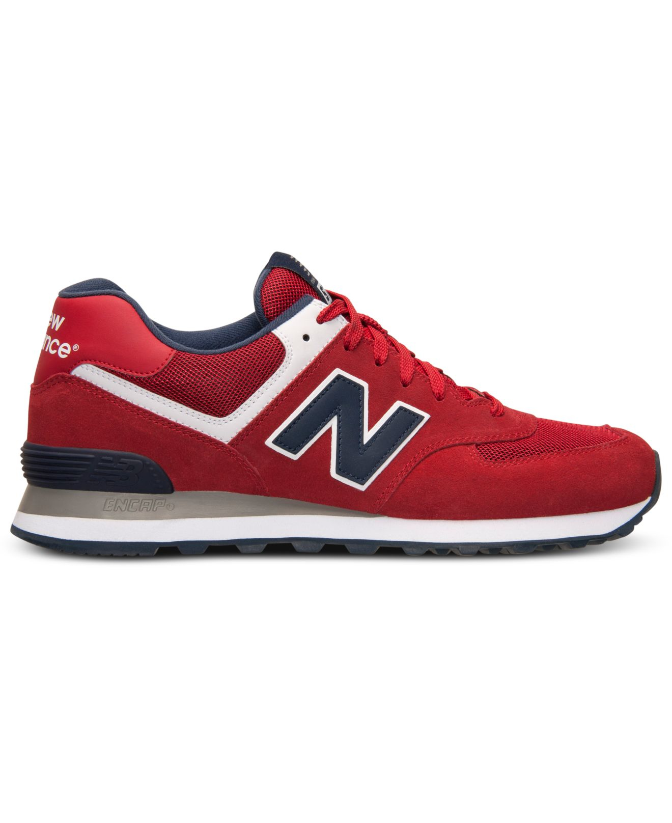 Lyst - New Balance Men'S 574 Casual Sneakers From Finish Line in Red ...