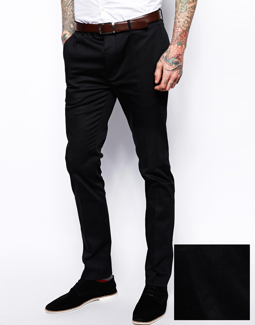 next black slim fit trousers