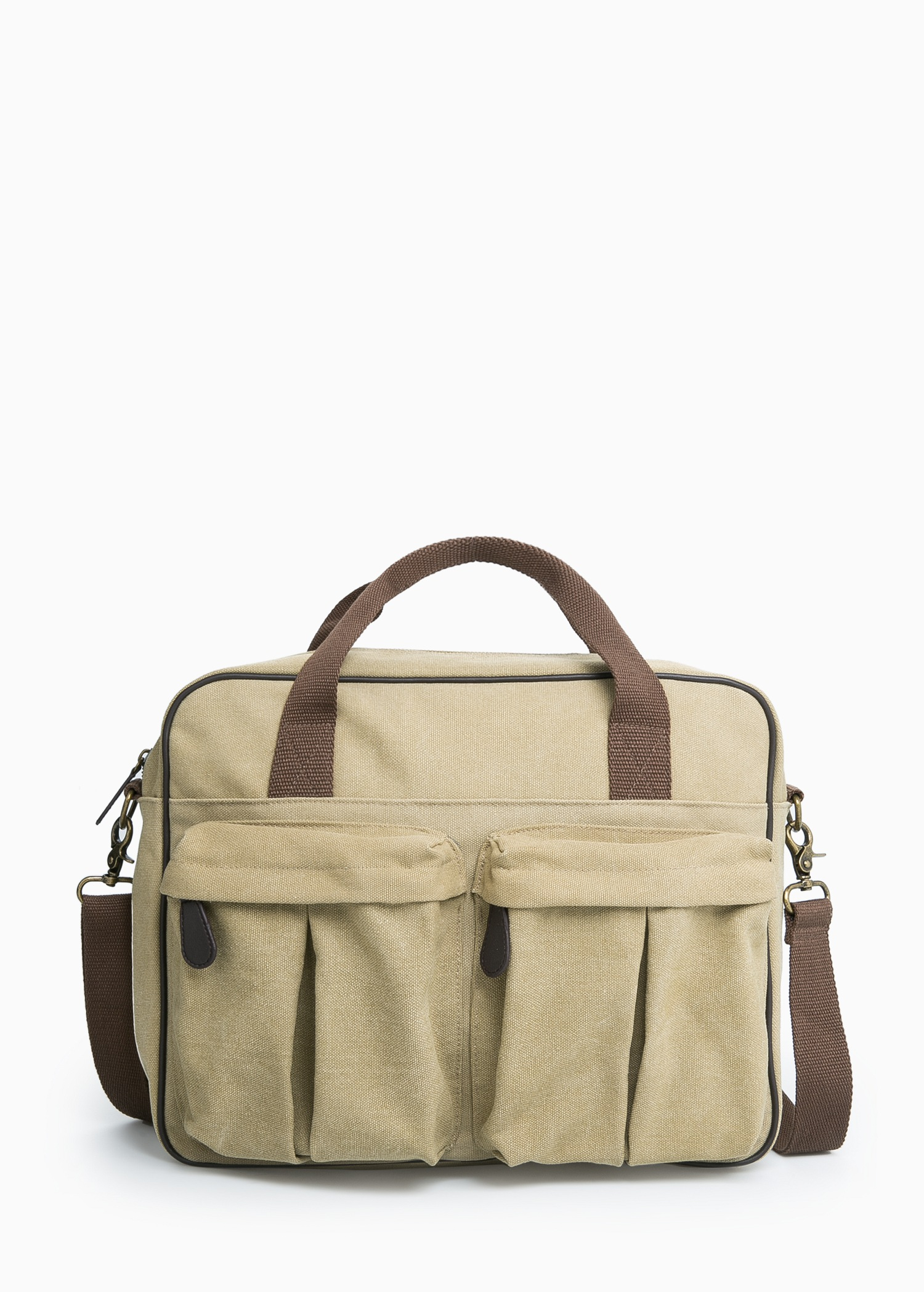 Mango Pocket Canvas Tote Bag in Beige for Men (light beige) | Lyst  