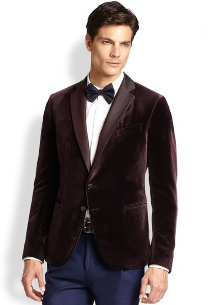 Armani Velvet Dinner Jacket in Purple for Men (DARK-PURPLE) | Lyst