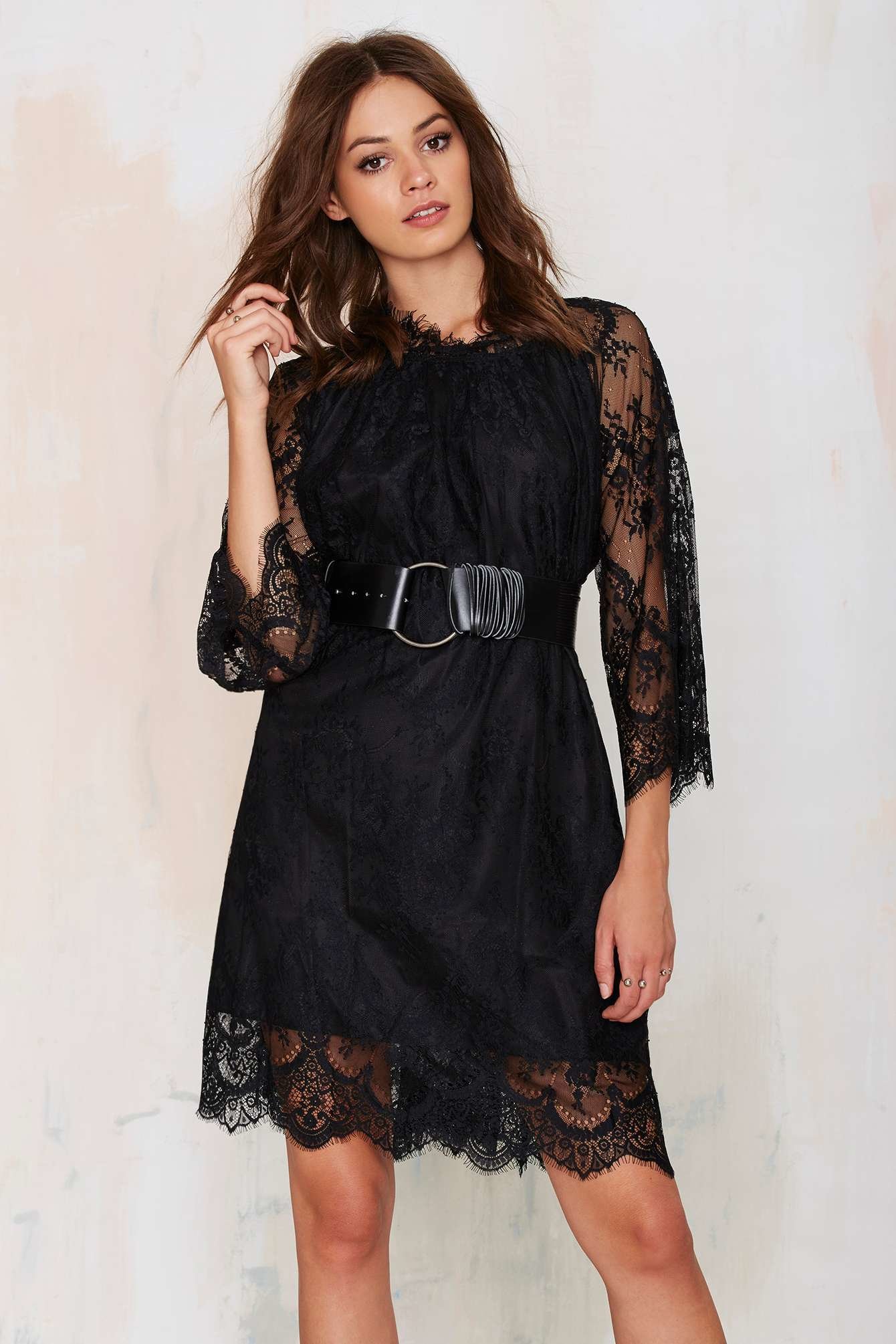 Nasty gal Midnight Hour Lace Dress in Black Lyst