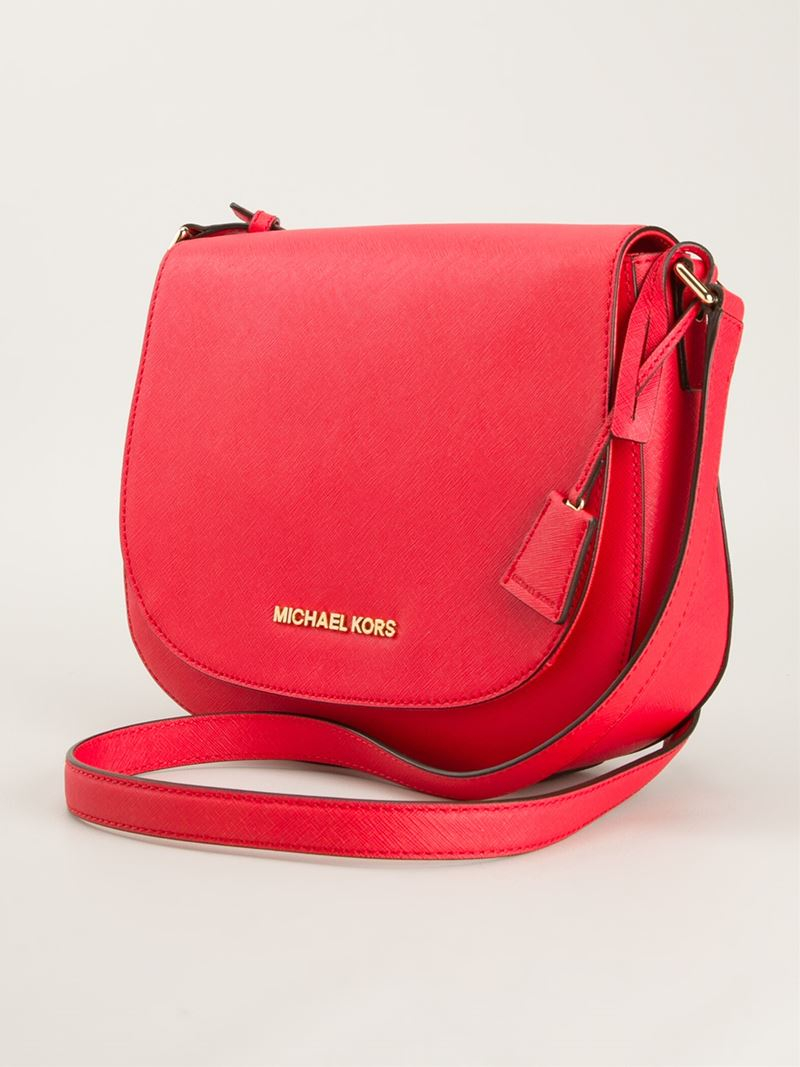 Lyst Michael Michael Kors Large 'Hamilton' Messenger Bag in Red