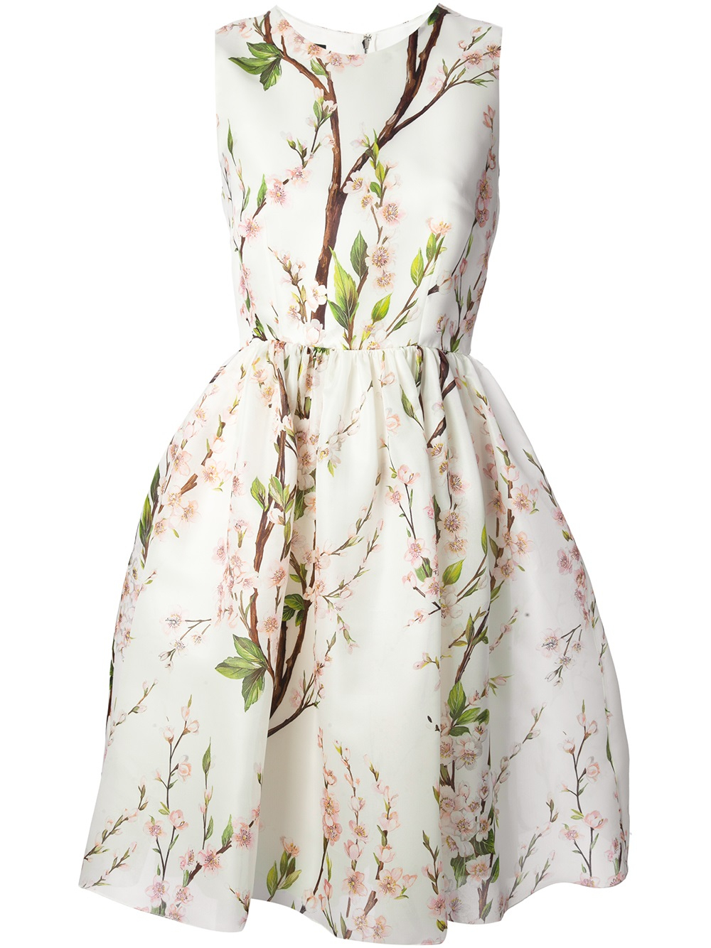 Lyst - Dolce & Gabbana Floral Print Dress in White