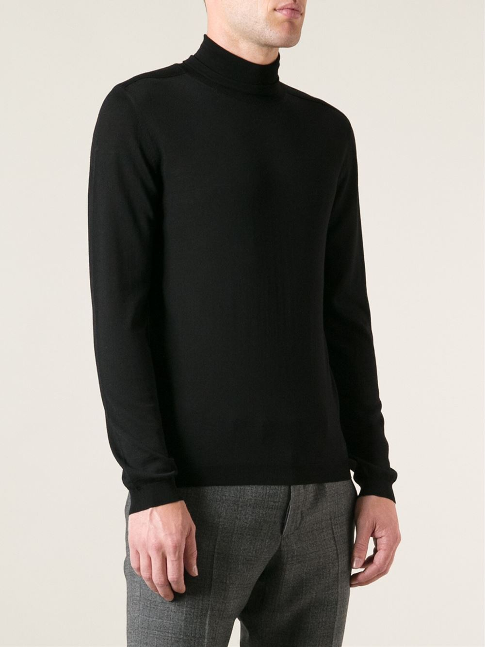 Gucci Turtle Neck Sweater in Black for Men | Lyst