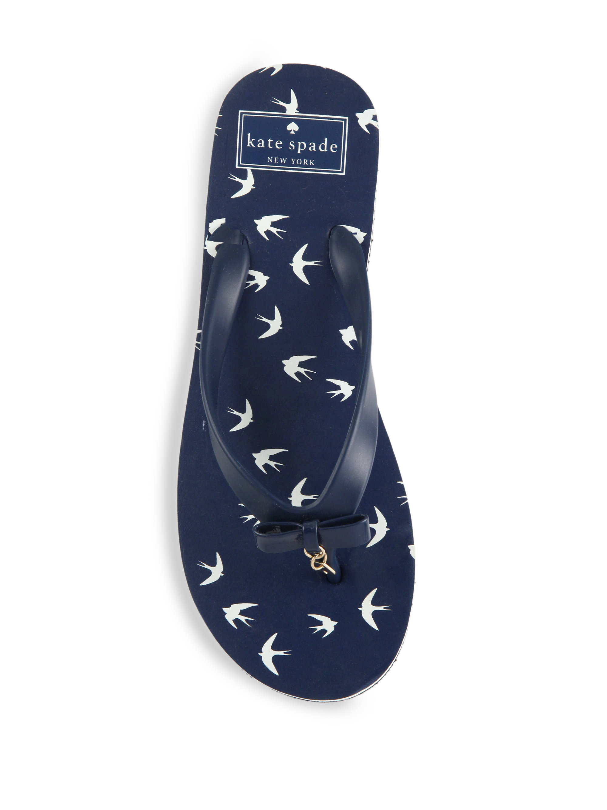 kate spade navy blue flip flops