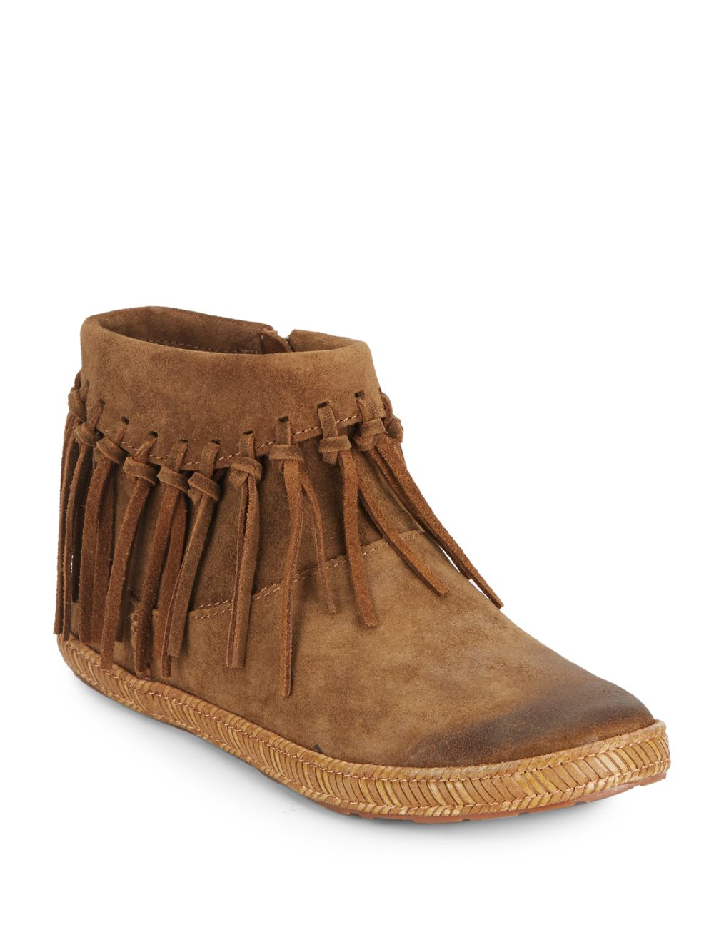 Kaos Suede ugg shenandoah fringe suede ankle boots in green lyst Kaos Suede ugg shenandoah fringe suede ankle boots in green lyst
