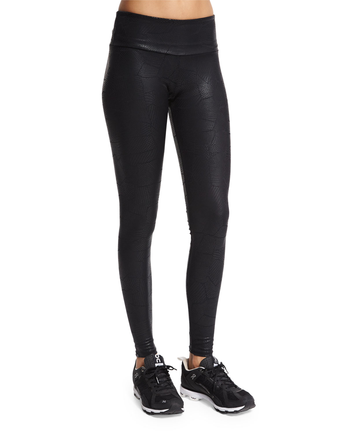 Onzie Embossed Long Sport Leggings in Black (COCCODRILLO) - Save ...  