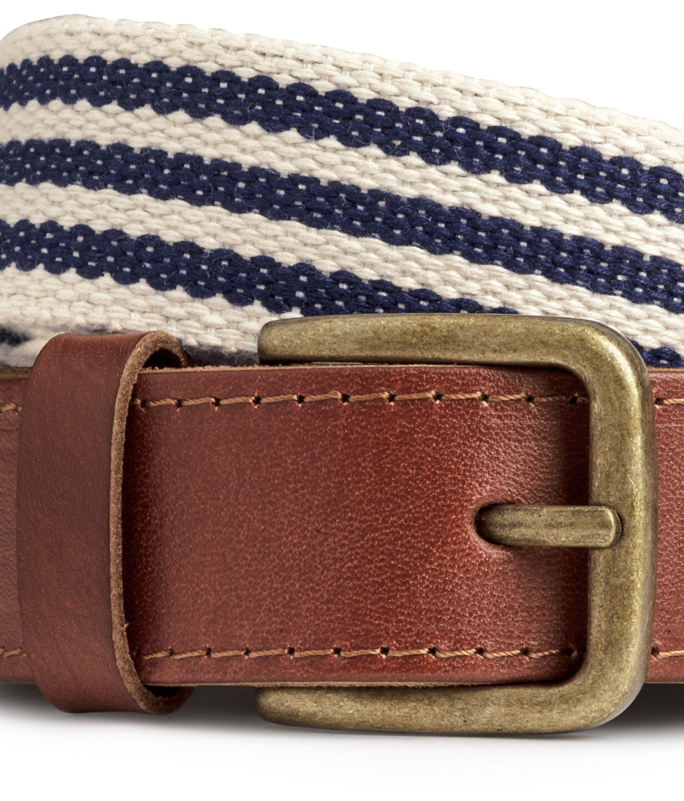 H&m Canvas Belt in Brown for Men Lyst
