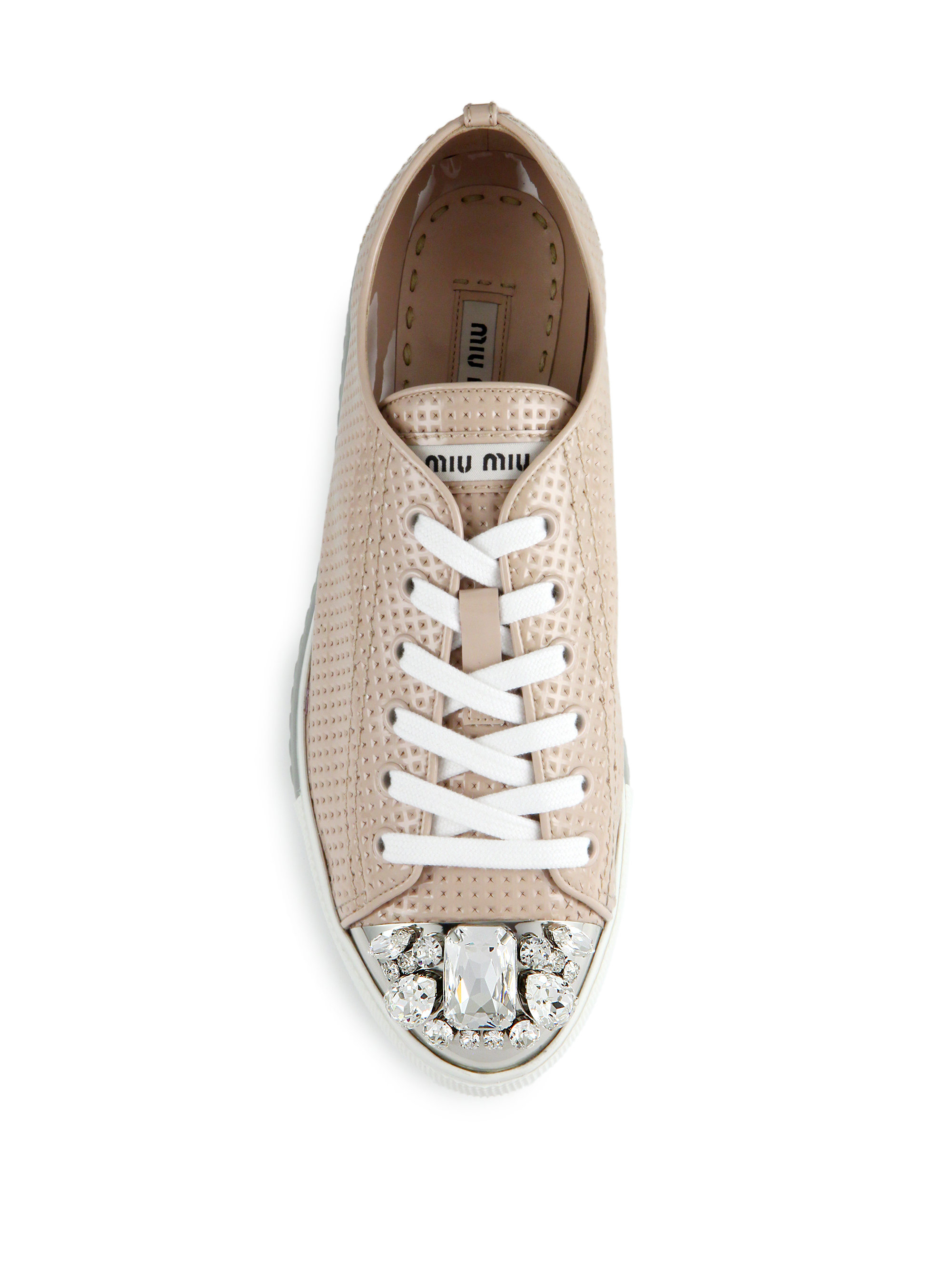 miu miu patent leather sneakers