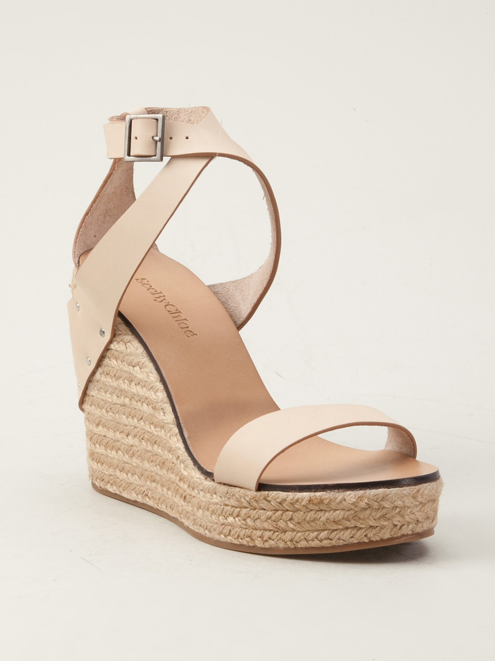 See By Chloé Espadrille Sandal in Beige (nude & neutrals) | Lyst