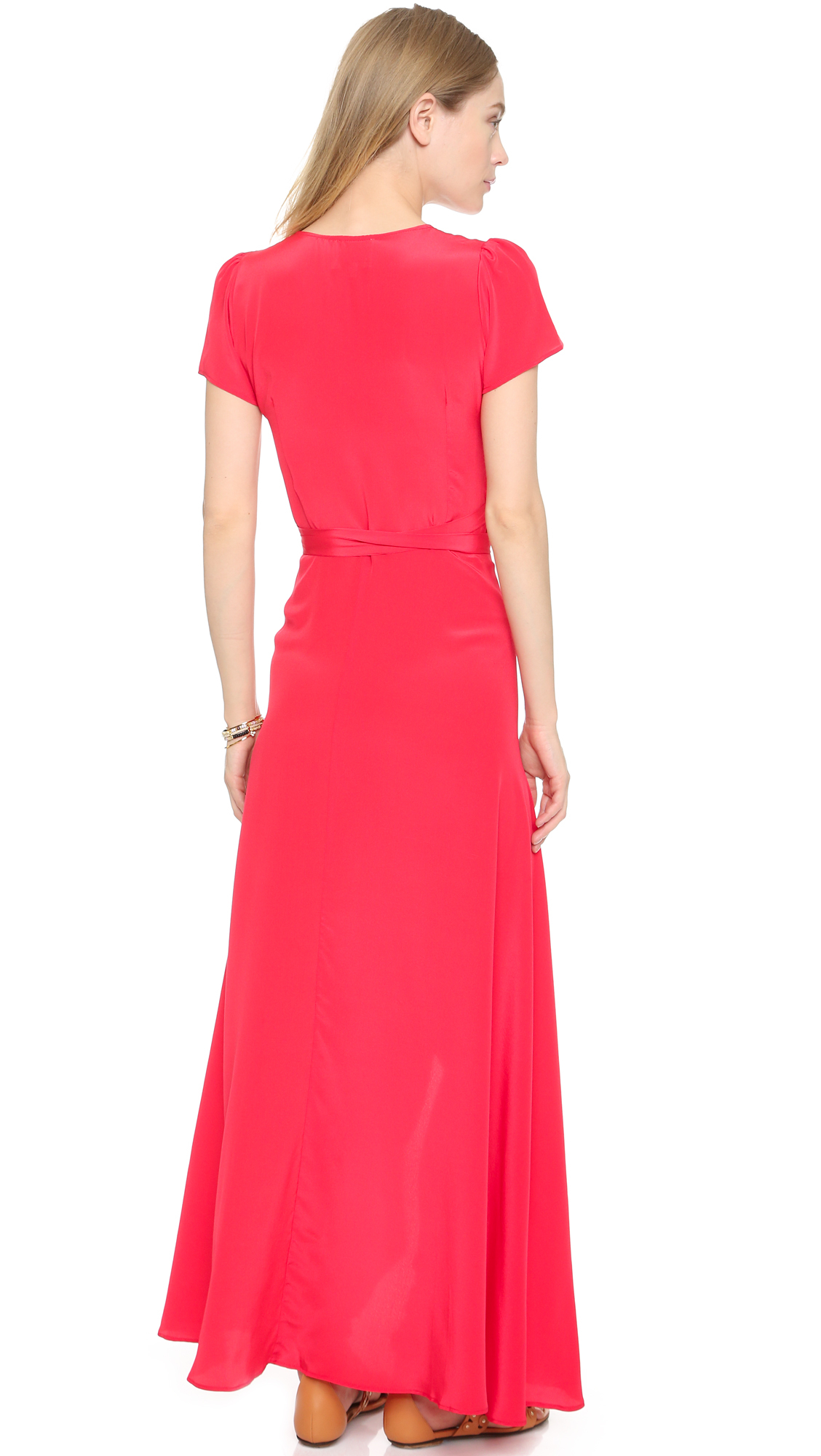 Lyst - Helena Quinn Kate Wrap Dress - Cherry Red in Red