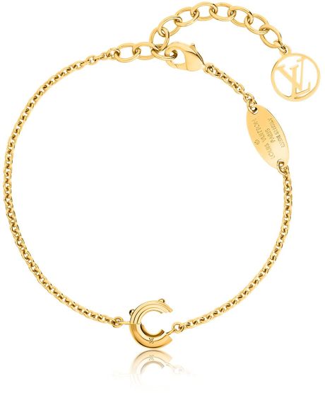 Louis Vuitton | Gold Lv & Me Bracelet, Letter C | Lyst