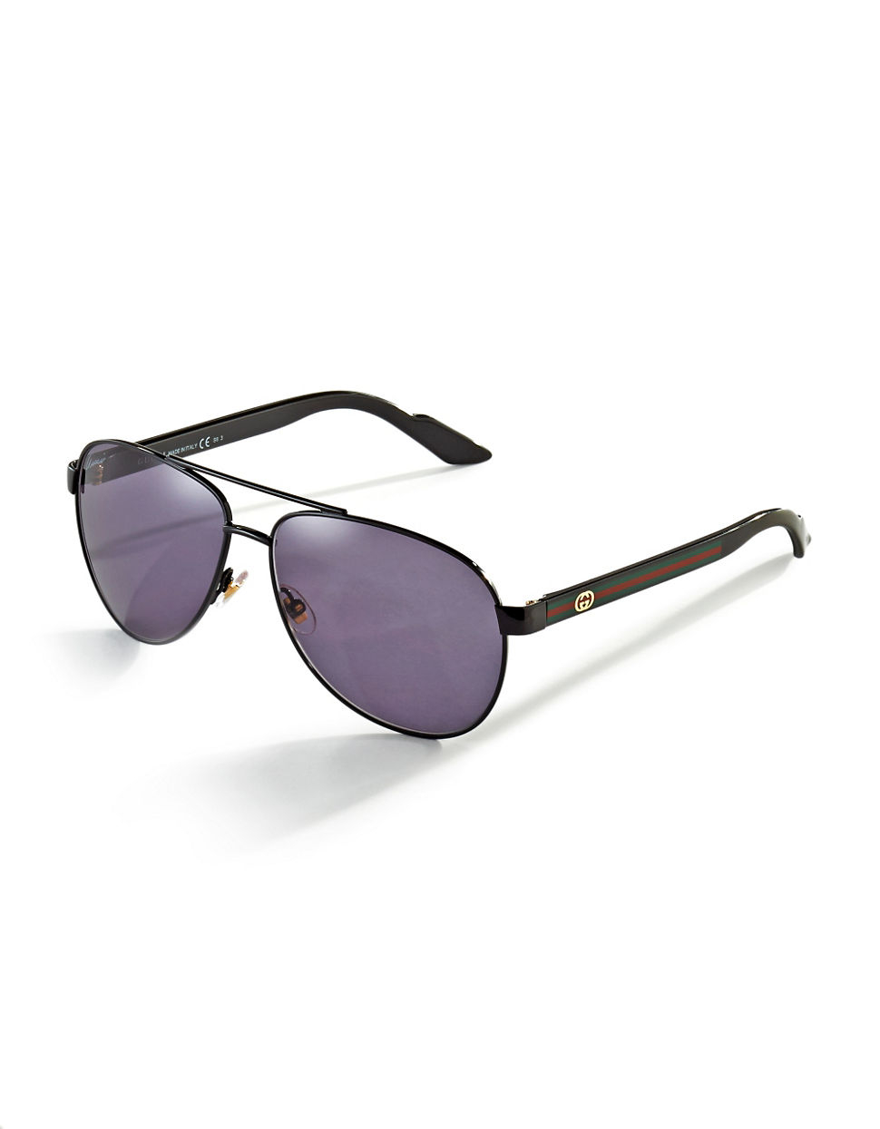 Lyst - Gucci Aviator Sunglasses in Black for Men
