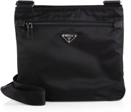 Prada Nylon Messenger Bag in Black for Men | Lyst