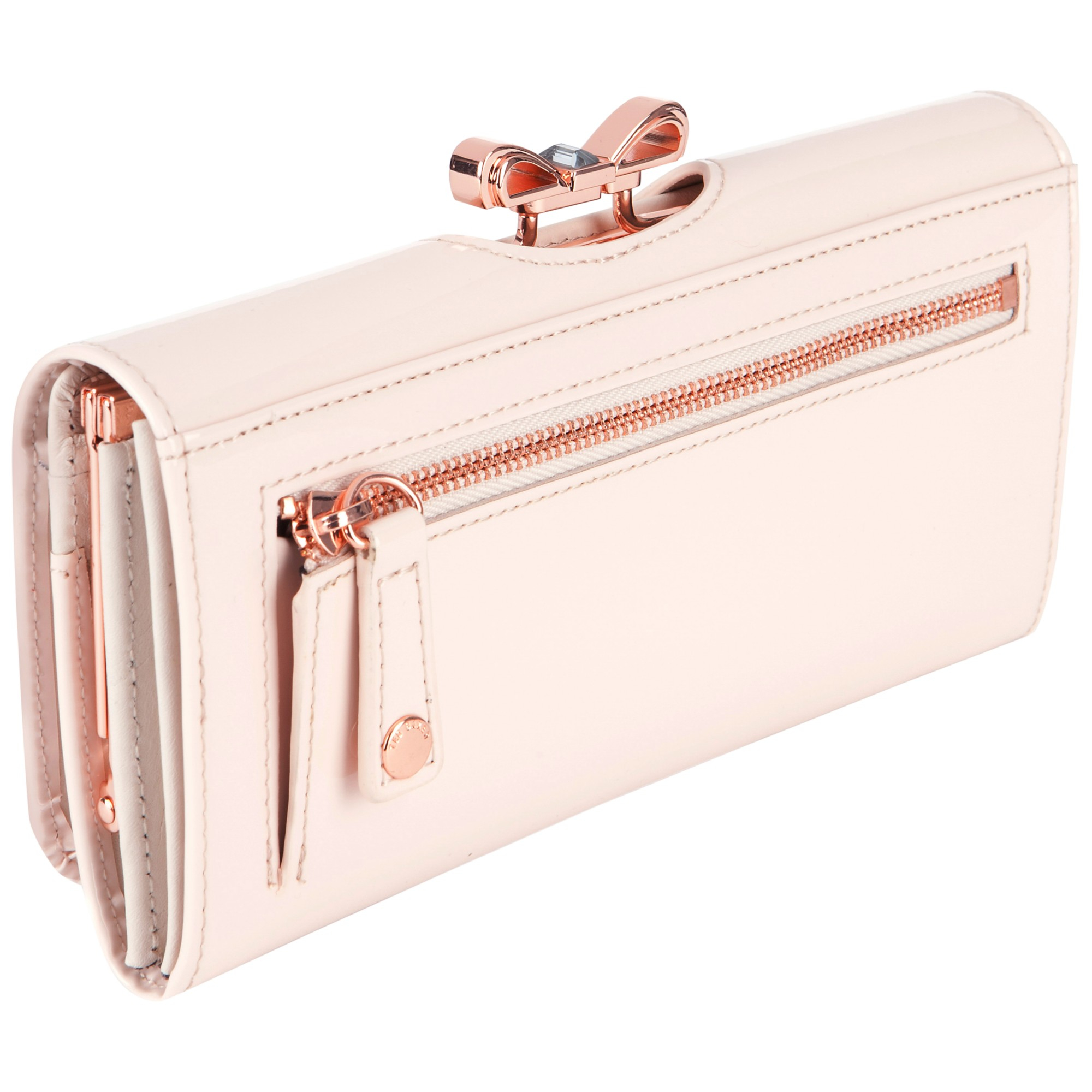 Ted baker Lindar Bow Bobble Leather Purse in Pink | Lyst