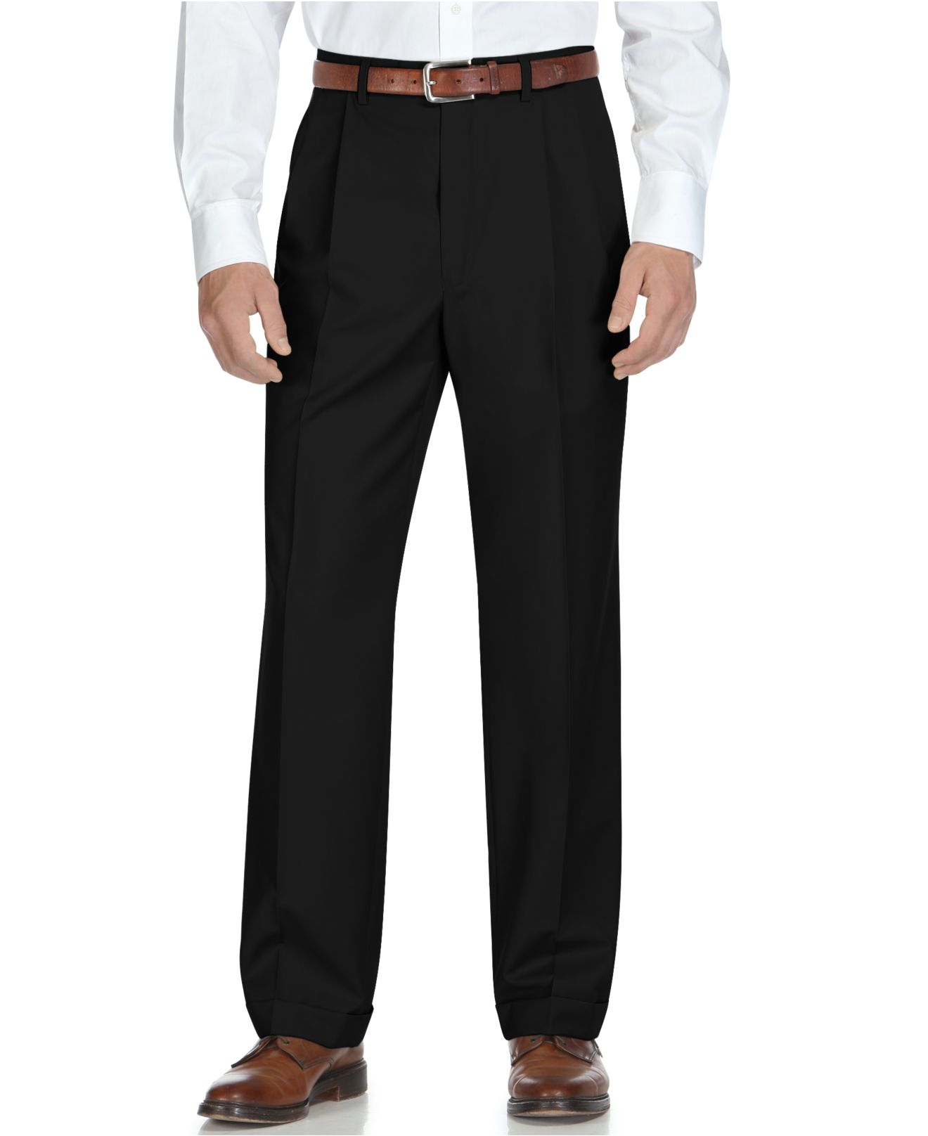 Lyst Lauren By Ralph Lauren Pleated Dress Pants In Black For Men