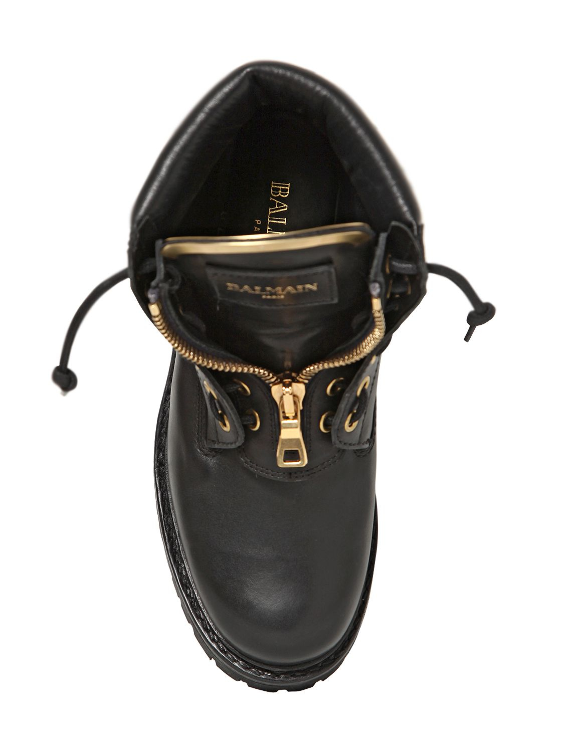 balmain taiga leather boots