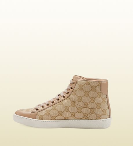 Gucci Brooklyn Original Gg Canvas High-top Sneaker in Beige for Men | Lyst