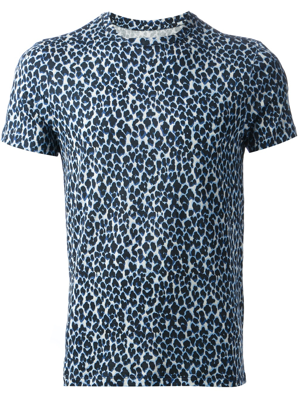 Lyst - Moncler Leopard Print T-Shirt in Blue for Men