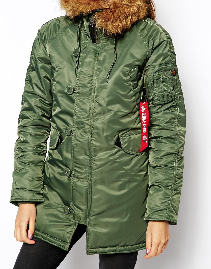 Lyst - Alpha Industries N3B Parka Coat With Faux Fur Hood in Brown