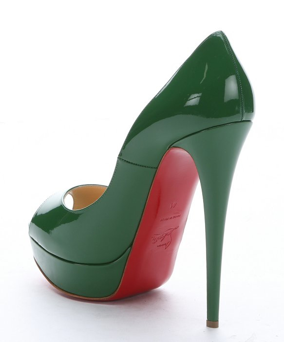 Christian louboutin Lady Peep Patent Leather Platform Pumps in ...