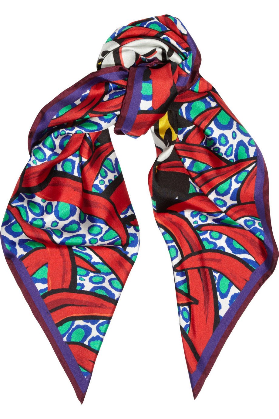 Kenzo New Tiger-Head Silk Scarf in Multicolor (Red) | Lyst