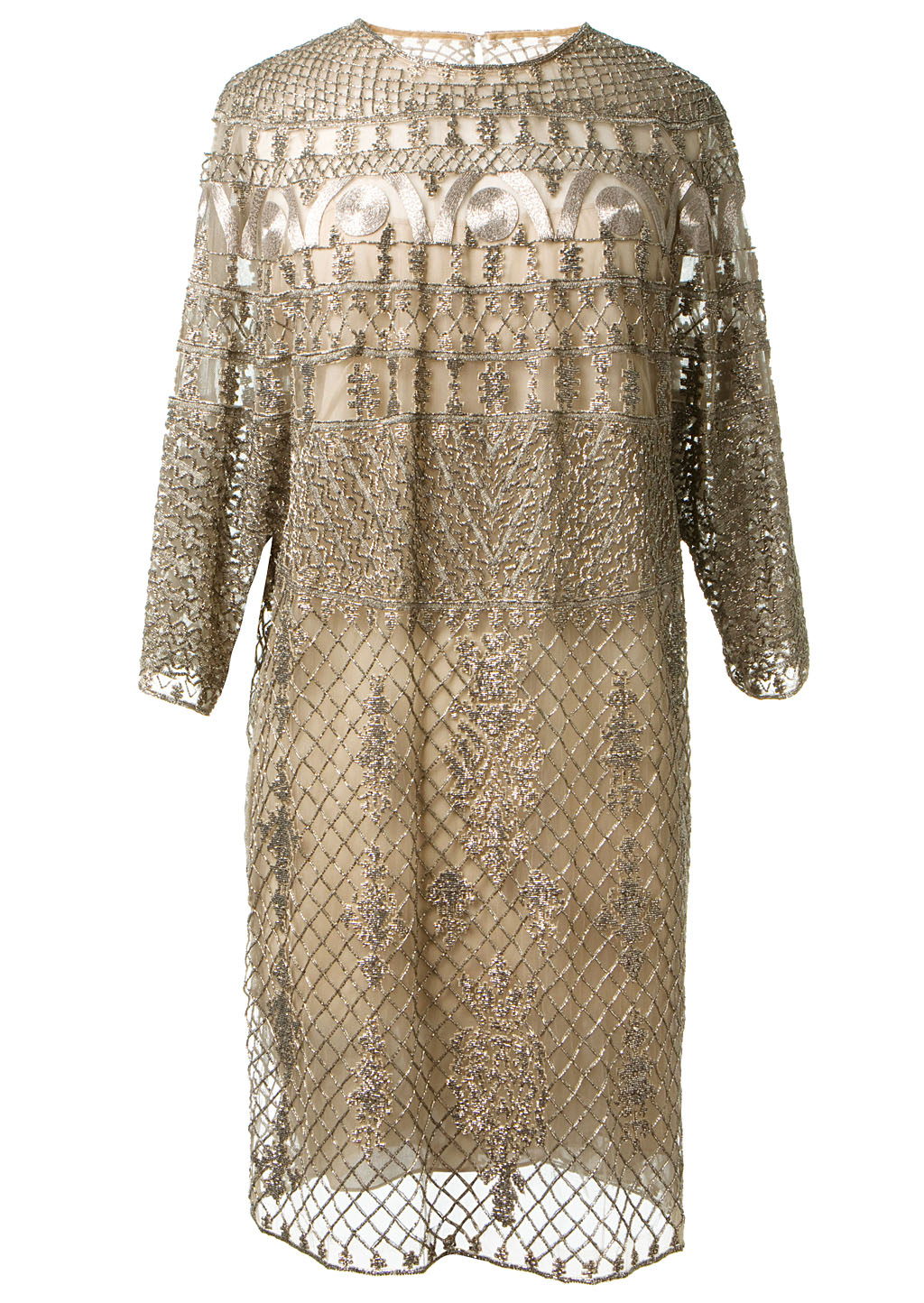 Valentino Metallic Dress in Gold (metallic) | Lyst