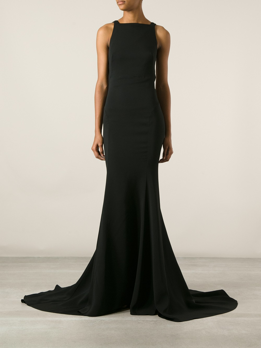 Roberto Cavalli Snake Silk Blend Gown In Black Lyst Gallery