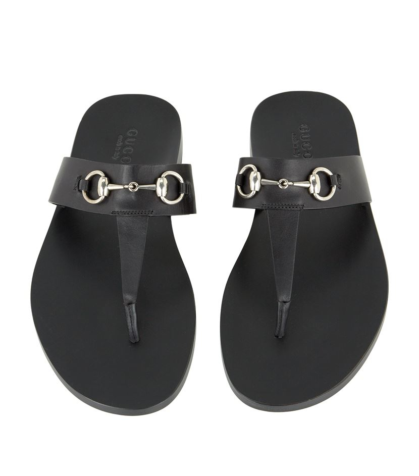 gucci black sandals flat