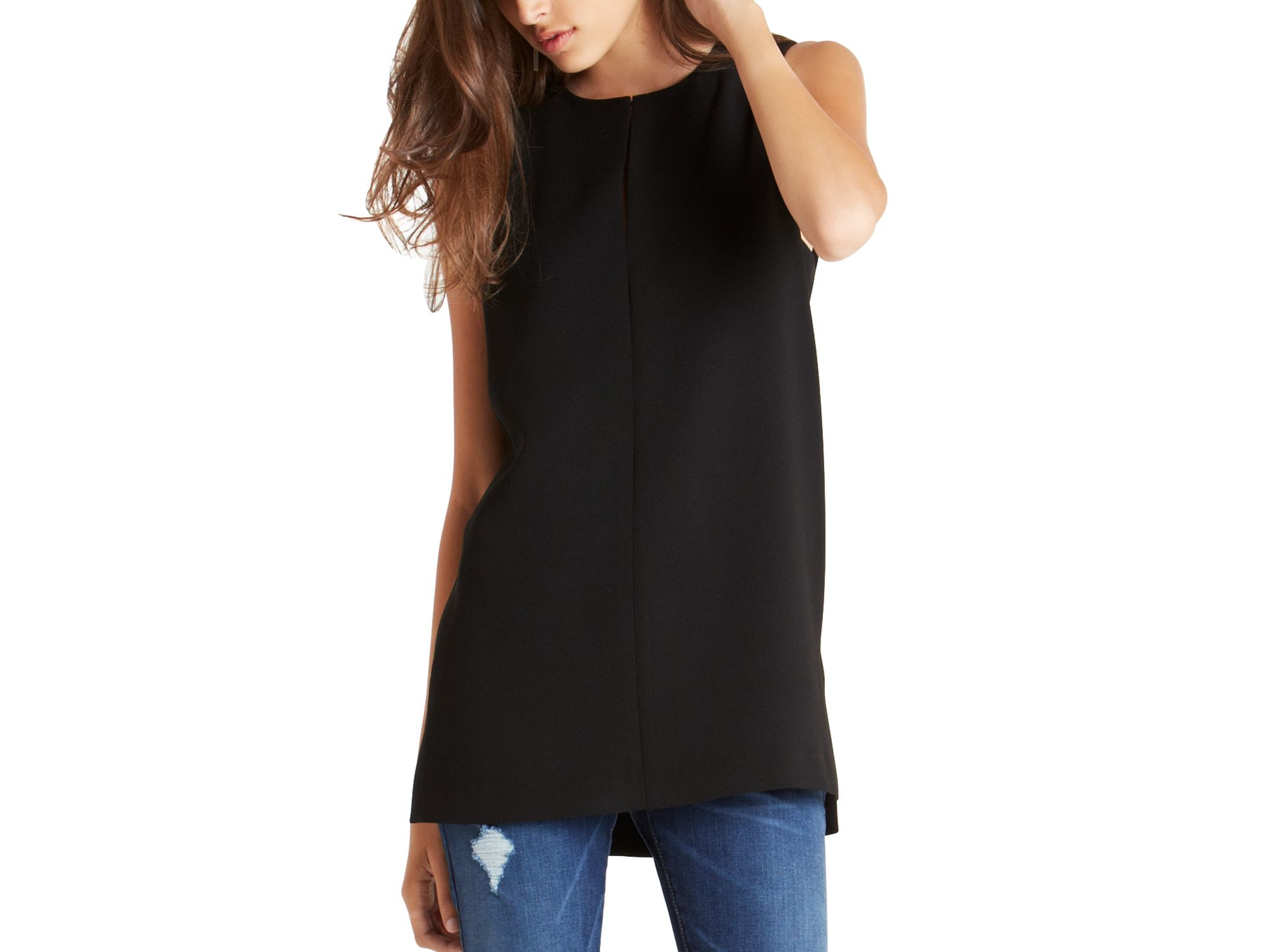 Lyst Bcbgeneration Sleeveless Tunic Top in Black