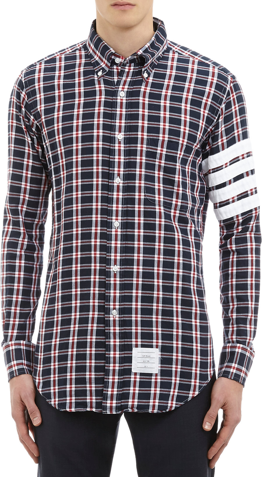 thom browne flannel shirt