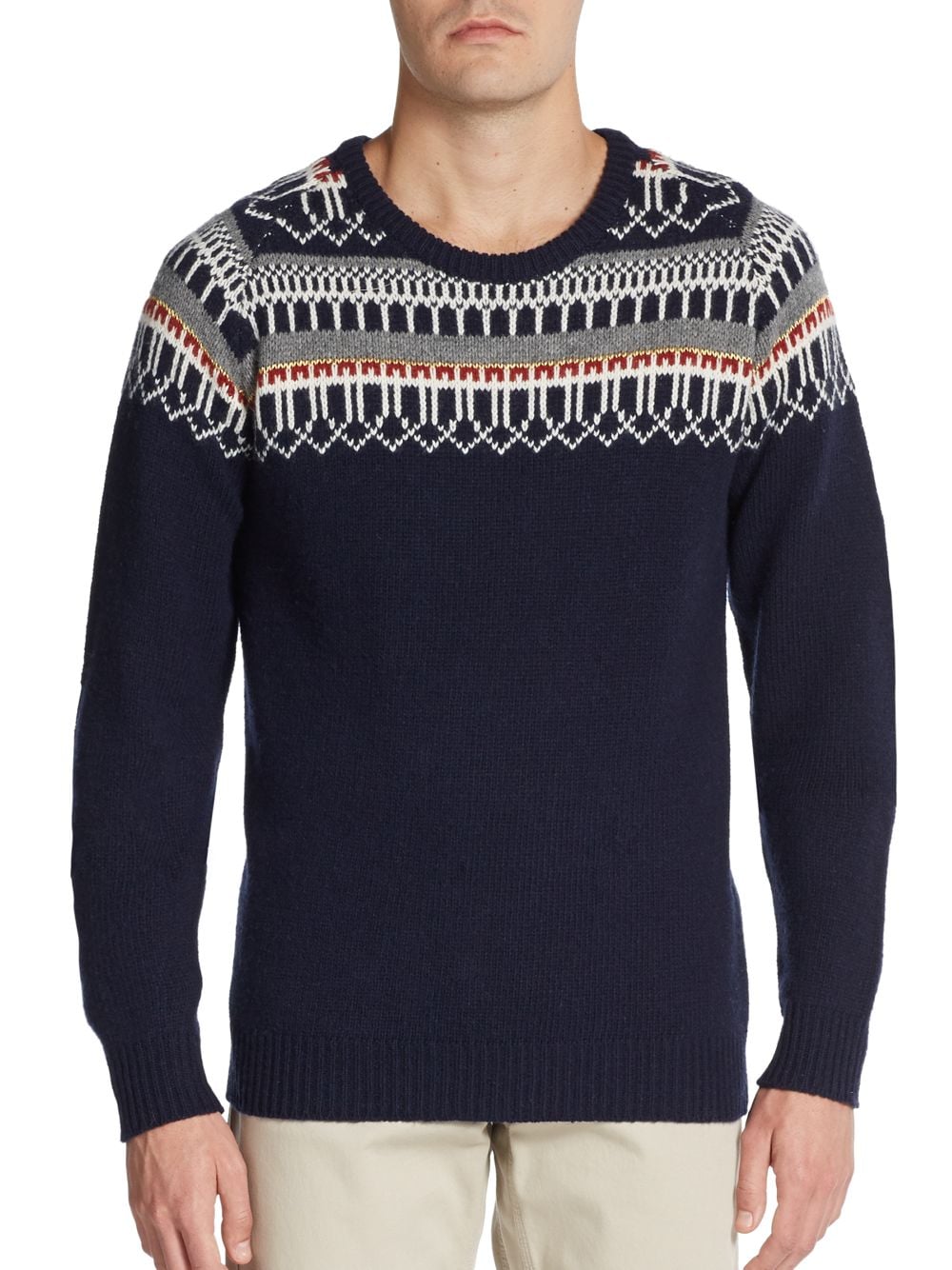 J.lindeberg Jumper Finn Library Jaquard in Blue for Men (navy) | Lyst