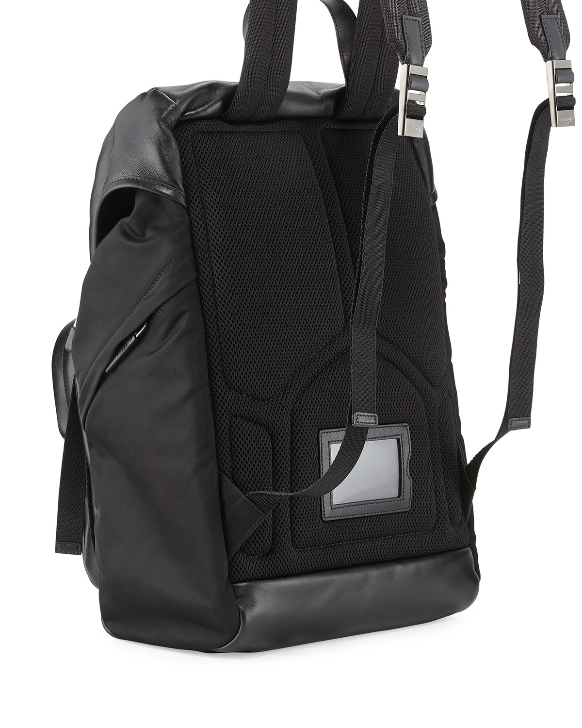 Prada Men\u0026#39;s Leather \u0026amp; Nylon Backpack in Black for Men | Lyst  