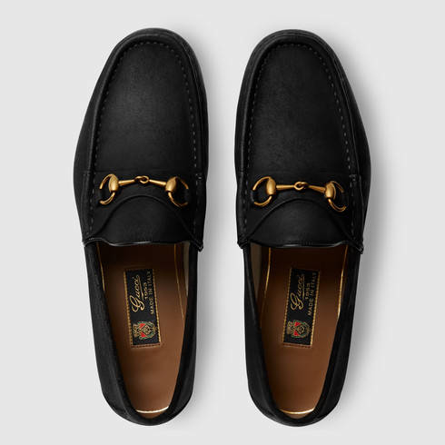 Lyst - Gucci 1953 Horsebit Suede Loafer in Black for Men