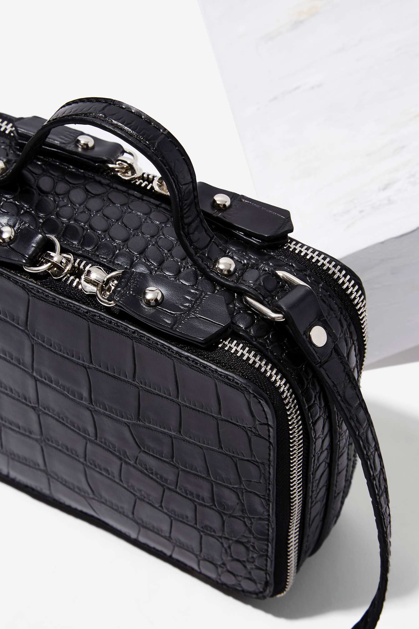 Lyst Nasty Gal Mandana Textured Crossbody Bag In Black Gallery