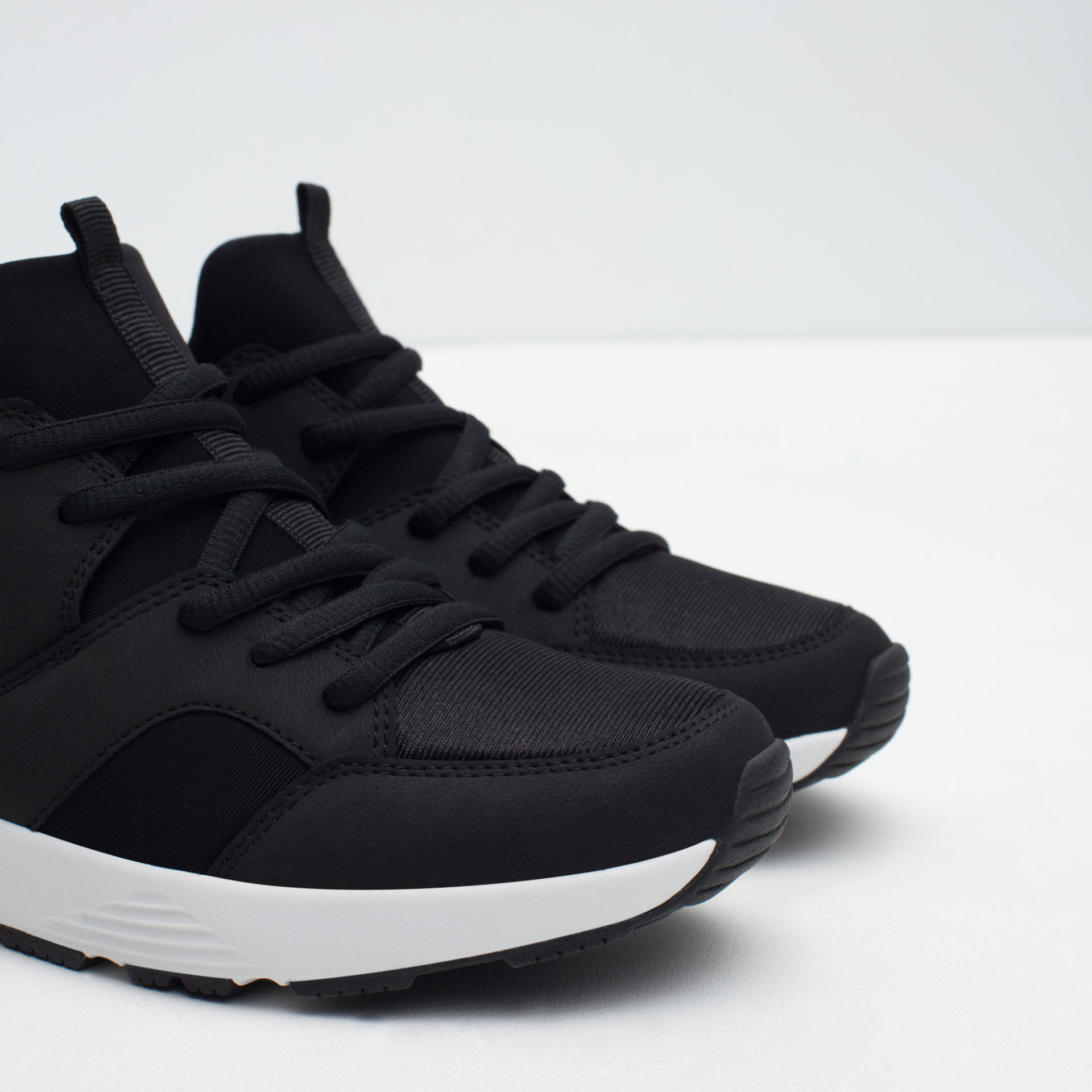 Zara Combination Sneakers in Black | Lyst